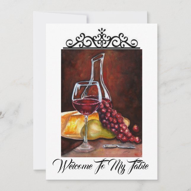 Invitation - Welcome To My Table (Front)