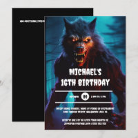 Werewolf homme nuit forêt halloween anniversaire a