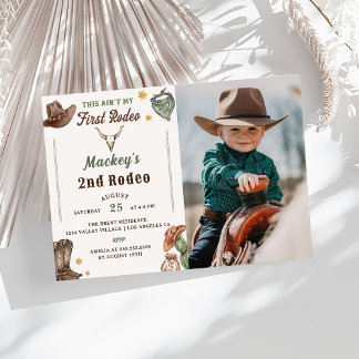 Invitation Western Birthday Party Rustic Photo