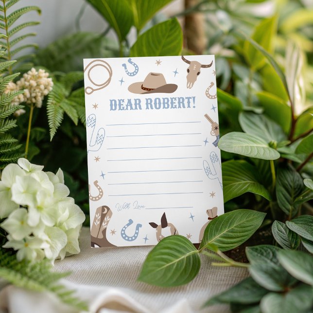 Invitation Western Birthday Time Capsule Card (Créateur téléchargé)