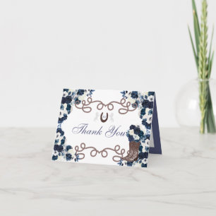 Invitation Western Blue Charra Quinceanera