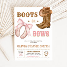 Western Boots and Bows Gender Reveal