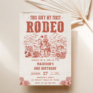 Invitation Western Ce n'est pas mon premier rodéo 2e annivers