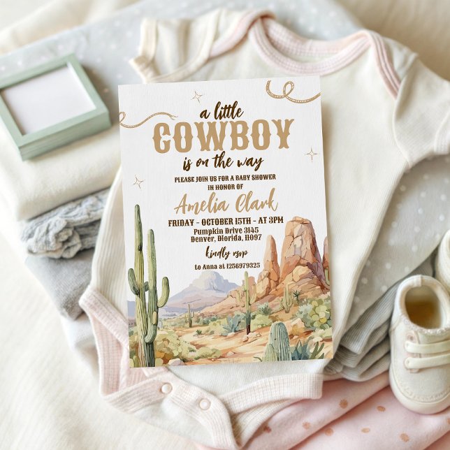 Invitation Western Cowboy Baby Shower Invite (Créateur téléchargé)