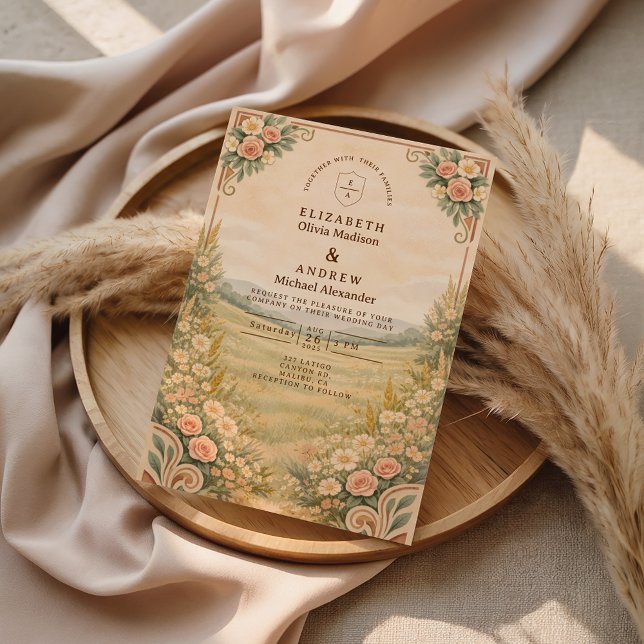 Invitation Western Desert Floral Arch Wedding (Créateur téléchargé)