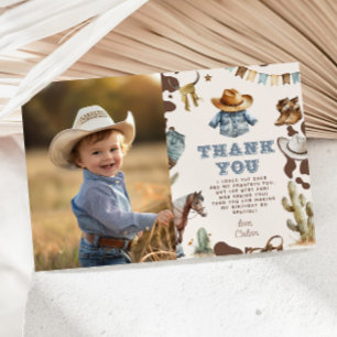 Invitation Western First Rodeo garçon photo d'anniversaire me