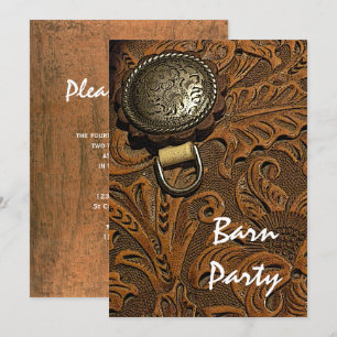Invitation Western Horse Saddle Barn Party
