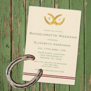 Invitation Western Horseshoes Bachelorette Party