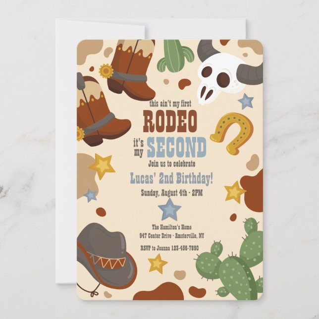 Invitation Western Kid Birthday Party (Devant)