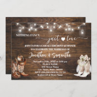 Western Nothing Fancy Just Love Mariage Décontract