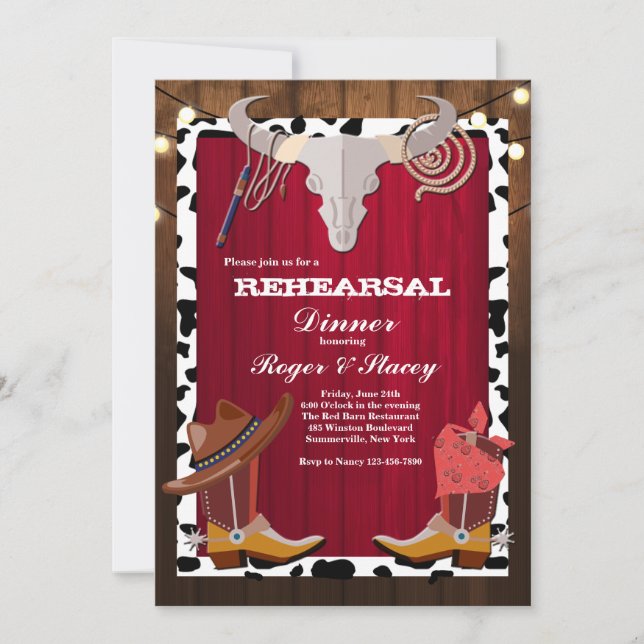 Invitation Western Party (Devant)