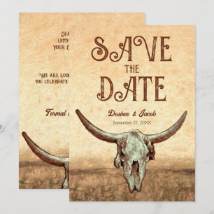 Invitation Western Rustic Country Rodeo Enregistrer La Date