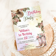 Western Rustic Floral fête d'anniversaire