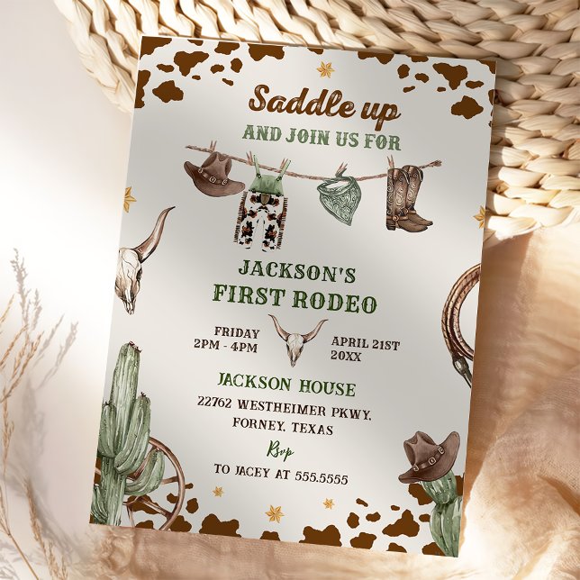 Invitation Western Saddle Up Et Rejoignez-Nous Pour Anniversa (Créateur téléchargé)