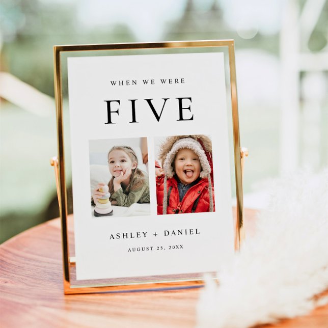 Invitation When We Were Age Photo Table Number (Créateur téléchargé)