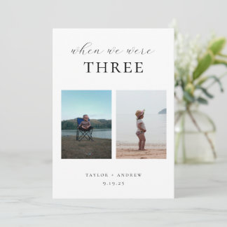 Invitation When We Were Photo Wedding Table Number