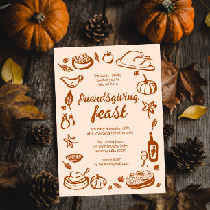 Invitation Whimsgiving Friendsgiving Dîner sur mesure