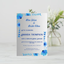 Invitation Whimsical and Sweet Blue Bridal Shower