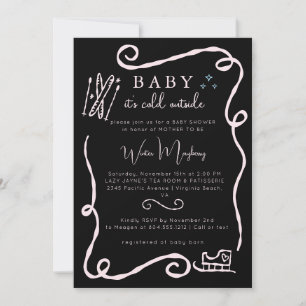 Invitation Whimsical Baby It's Cold Outside Baby shower Invit
