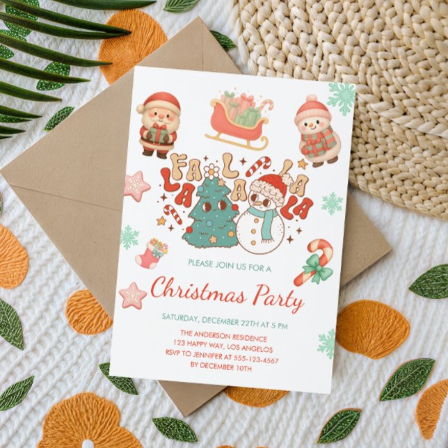 Invitation Whimsical Cute Christmas Party (Créateur téléchargé)