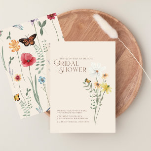 Invitation Whimsical Daisy Jaune Fête des mariées Fleur sauva