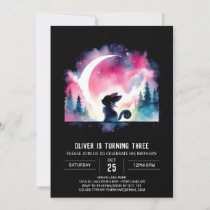 Invitation Whimsical Fun Chat Anniversaire