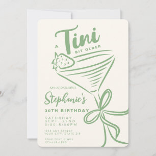Invitation Whimsical Green A Tini Bit Ancien 30e anniversaire