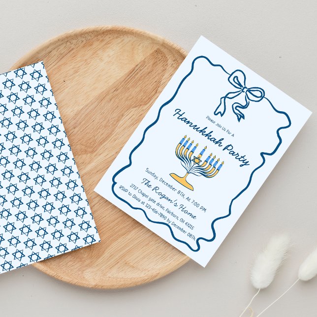 Invitation Whimsical Hand Drawn Hanukkah Holiday Party   (Créateur téléchargé)