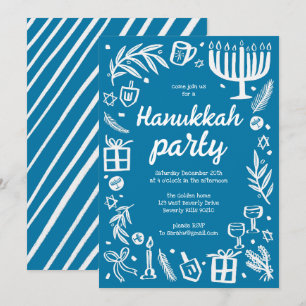 Invitation Whimsical Hanoukka Fêtes Cute Personnalisé
