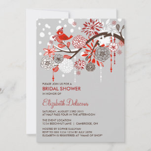 Invitation Whimsical Holiday Neige nuptiale de douche Invitat