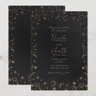 Invitation Whimsical Magic Céleste tourbillons Fiançailles de