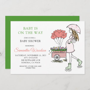 Invitation Whimsical Pregnant Maman