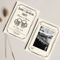 Whimsical Quirky Cheers et Bières Bachelor