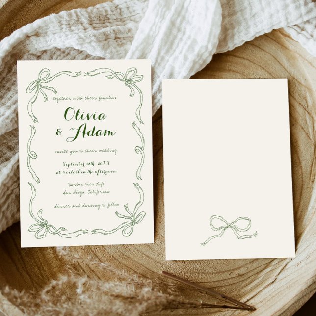 Invitation Whimsical Quirky Main tiré Mariage de mâchoire ver (Créateur téléchargé)