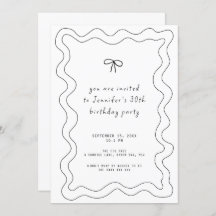 Whimsical Ribbon Bow 30e fête d'anniversaire