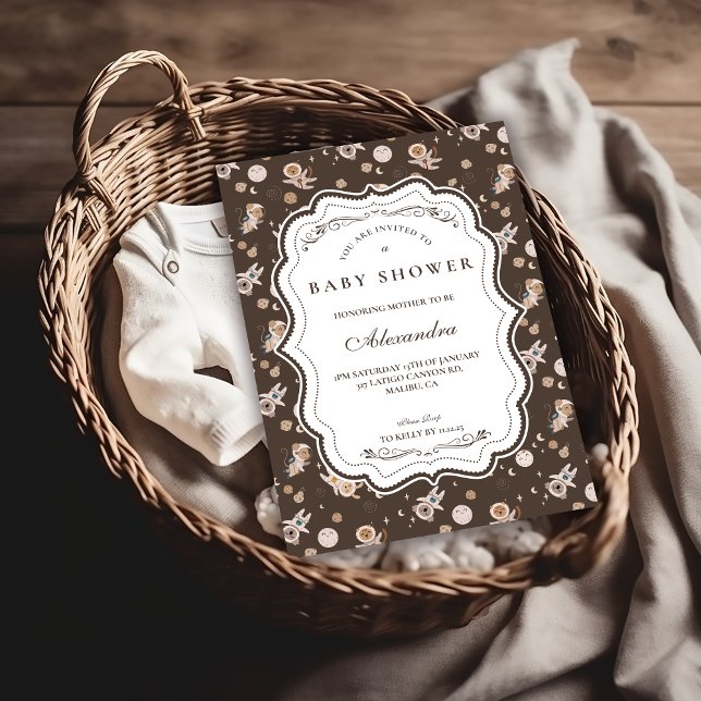 Invitation Whimsical Safari Animals Neutral Baby Shower (Créateur téléchargé)