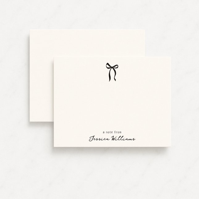 Invitation Whimsical simple bow, a note from flat card (Créateur téléchargé)