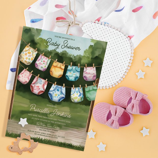 Invitation Whimsical Sunny Day Baby shower de couche (Créateur téléchargé)