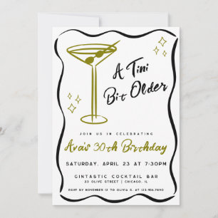 Invitation Whimsical Tini Bit Martini Anniversaire