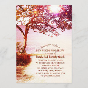 Invitation Whimsical Tree Beach Mariage Anniversaire Fête