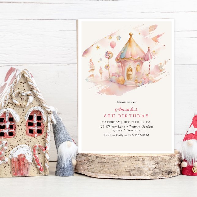 Invitation Whimsical Wonders Candyland Birthday card (Créateur téléchargé)