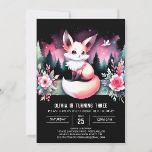Invitation Whimsy Boho Fox Anniversaire numérique