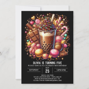 Invitation Whimsy Chocolate Candyland Digital Anniversaire