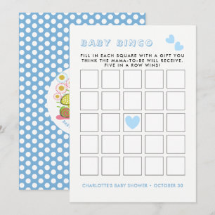 Invitation Whimsy Fairy Tale Garden Baby shower Jeu de Bingo