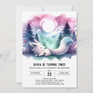 Invitation Whimsy Happy Wolf Birthday