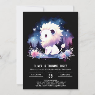 Invitation Whimsy Kids Lion Anniversaire