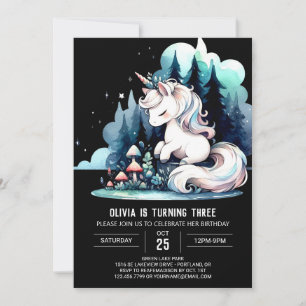 Invitation Whimsy Modern Horse Anniversaire