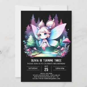Invitation Whimsy moderne Fairy Anniversaire