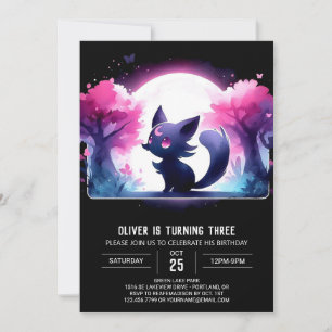 Invitation Whimsy Sweet Cat Anniversaire