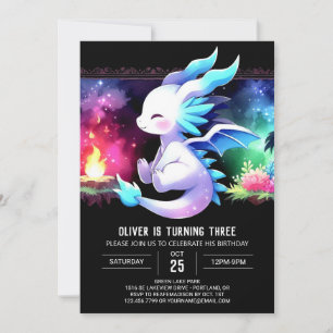 Invitation Whimsy Wild Dragon Anniversaire